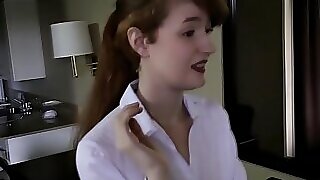 Non-professional ginger-haired teen stuffed hard-core 8 min